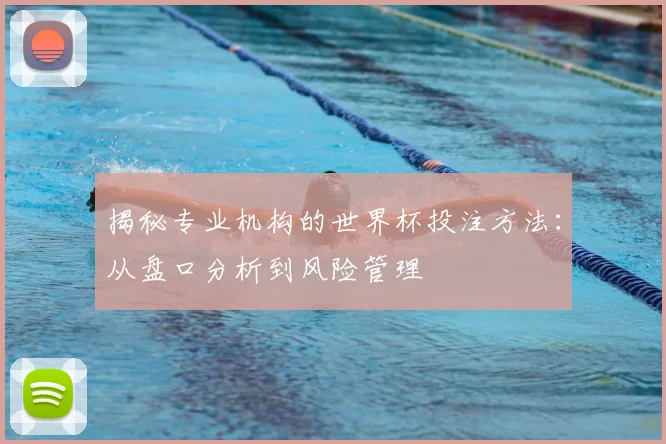 揭秘专业机构的世界杯投注方法：从盘口分析到风险管理