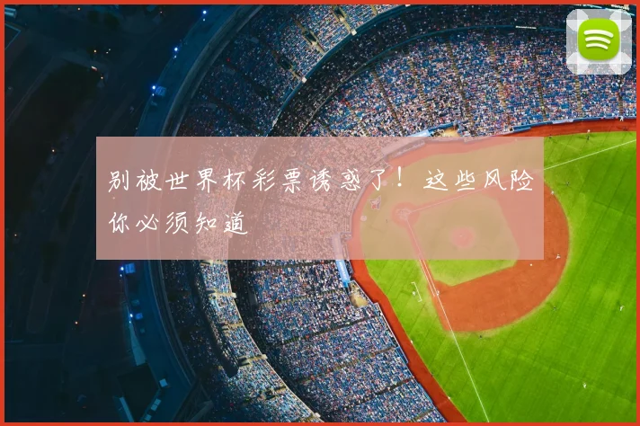 别被世界杯彩票诱惑了！这些风险你必须知道